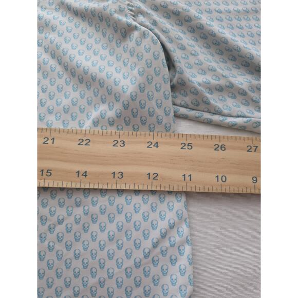 Peter Millar Mens Polo Shirt XL Blue Summer Comfort Skull Pattern Short Sleeve - Picture 5 of 11